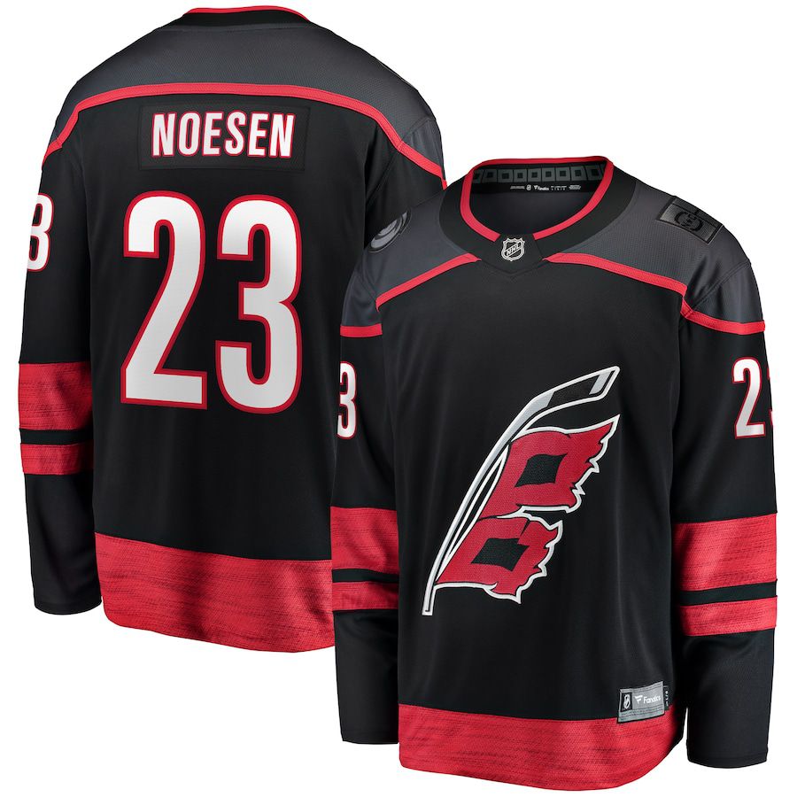 Men Carolina Hurricanes #23 Stefan Noesen Fanatics Branded Black Home Breakaway Player NHL Jersey->carolina hurricanes->NHL Jersey